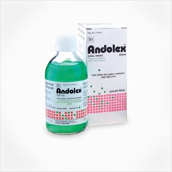 Show details for ANDOLEX - ORAL RINSE - SUGAR FREE - 200ML Picture of ANDOLEX - ORAL RINSE - SUGAR FREE - 200ML