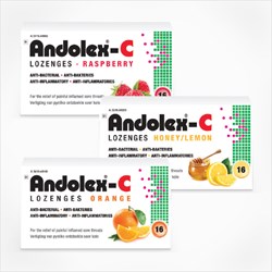 Picture of ANDOLEX C - LOZENGES - ASSORTED FLAVOURS - 16'S