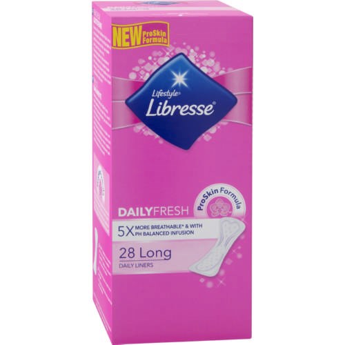 Picture of LIBRESSE LIFESTYLE PANTYLINERS LONG - 28'S