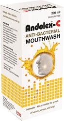 Picture of ANDOLEX C - ANTI-BACTERIAL MOUTHWASH - 200ML