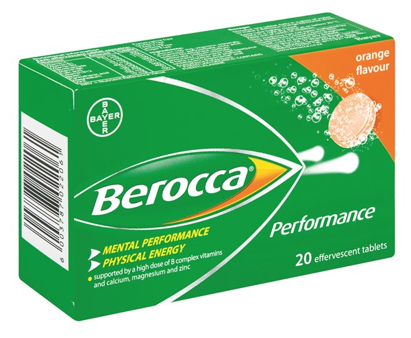 Picture of BEROCCA PERFORMANCE EFFERVESCENT TABLETS - 20'S