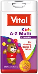 Show details for VITAL KIDS A-Z MULTI-CHEWABLE TABLETS - 60'S Picture of VITAL KIDS A-Z MULTI-CHEWABLE TABLETS - 60'S