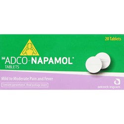 Picture of ADCO-NAPAMOL TABLETS - 20'S