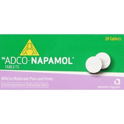 Show details for ADCO-NAPAMOL TABLETS - 20'S Picture of ADCO-NAPAMOL TABLETS - 20'S