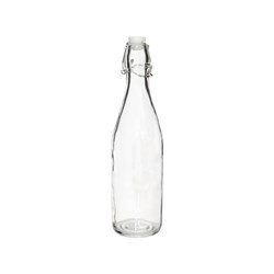 Picture of GLASS WATER BOTTLE WITH CLIP TOP 500ML