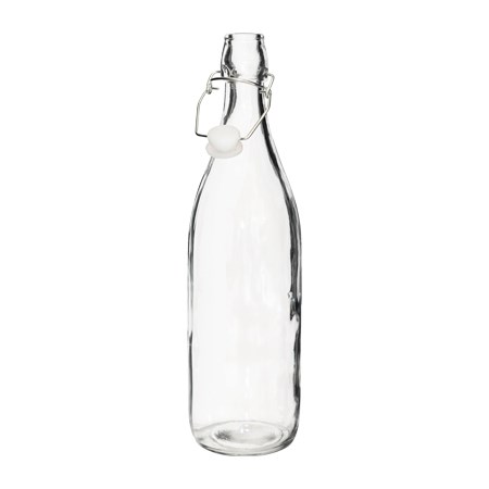 Picture of GLASS WATER BOTTLE WITH CLIP TOP 1LT
