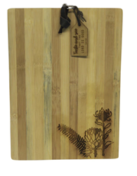 Picture of BAMBOO BOARD ENGRAVED PROTEA