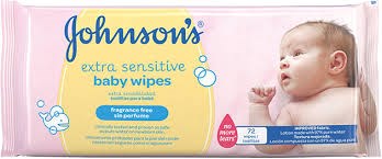 Picture of JOHNSON'S BABY WIPES - XTRA SENSITIVE - 72'S